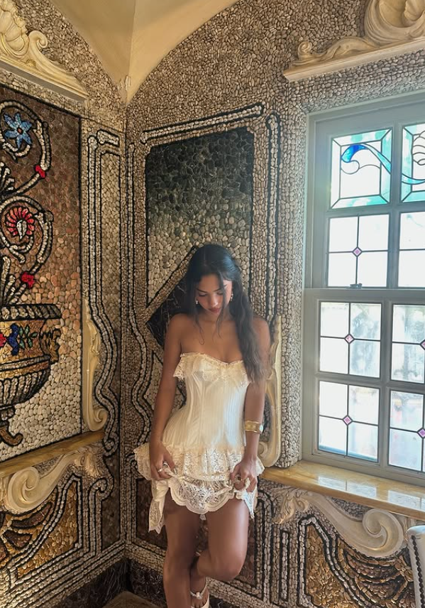 White A Line Sweetheart Neck Satin Lace Short Homecoming Dress Birthday Dress SH4657