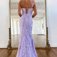 Beautiful Purple Strapless Applique Mermaid Evening Dress,Formal Prom Dress SH611