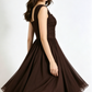 Vintage Simple Brown A Line Straps Tulle Short Homecoming Dress Outfits KS7535