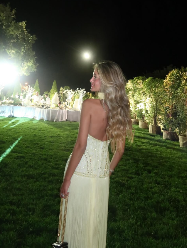 Light Yellow Tassel Exquisite Beaded A Line V Neck Backless Long Prom Dress SH5357