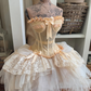 Lolita Ball Gown Strapless Lace Tulle Short Homecoming Dress with Bow SH2256