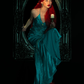 Stunning Vintage Mermaid Halter Beaded Chiffon Satin Prom Dress SH5176