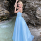 Charming Light Blue Long Prom Dress  SH844