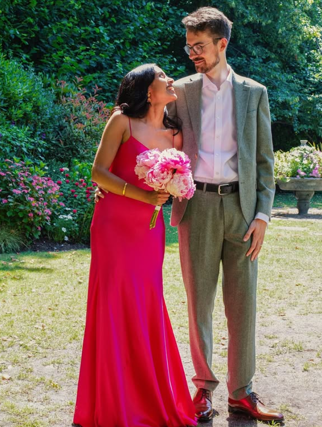 Charming Hot Pink Mermaid Spaghetti Strap Satin Long Prom Dress Evening Dress SH8445