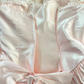 Vintage Sweetheart Neck Pearls Lace Light Pink Satin Birthday Dress Wedding Dress SH1865