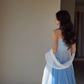 Beautiful Blue A Line Strapless Exquisite Beaded Chiffon Long Prom Dress Evening Dress SH6750