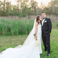 Simple White Sheath Straps Satin Long Sweep Train Wedding Dress SH1875