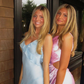 Unique Sheath Spaghetti Strap Ruffle Baby Blue Satin Prom Dress Evening Dress SH2325