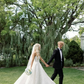 Beautiful Ball Gown Sweetheart Neck White Floral Lace Wedding Dress SH6987