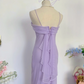 Vintage Purple Simple Mermaid Spaghetti Strap Chiffon Prom Dress Outfits SH4956