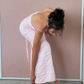 Elegant Sheath Spaghetti Strap Light Pink Satin Long Prom Dress Evening Dress SH2302