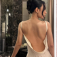 Elegant Mermaid Straps 3D Flower Ivory Satin Long Prom Dress Evening Dress SH2112