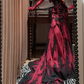 Sexy Burgundy Mermaid Spaghetti Strap Black Lace Tulle Long Prom Dresses SH4633