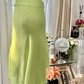 Gentle A Line Halter Beaded Green Chiffon Open Back Party Dress Homecoming Dress SH2936