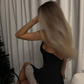 Sexy Black Sheath Spaghetti Strap Shiny Rhinestone Satin Mini Homecoming Dress Cocktail Dress SH4341