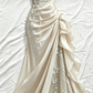 Royal Blue 3D Floral Mermaid Beaded Tulle Satin Prom Dress Evening Dress SH6457