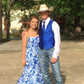 Unique Blue Print Strapless Long Mermaid Prom Dress Evening Dress SH1089
