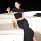 Elegant Black Mermaid Strapless Tulle Satin Long Prom Dress Evening Dress SH8802