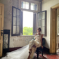 Simple Vintage Sheath Straps Pleated Satin Tulle Wedding Dress SH5074