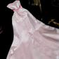 Cute A Line Sweetheart Neck Bow Light Pink Satin Long Prom Dress Party Dress SH3047
