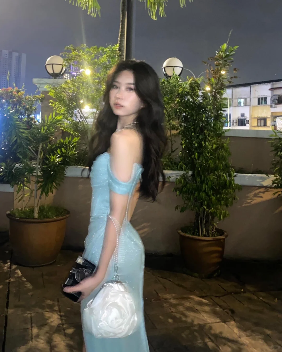 Baby Blue A Line Off the Shoulder Sequin Satin Long Prom Dress Graduat ...