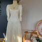 Ivory Vintage Ball Gown Long Sleeve Lace Long Prom Dress SH5487