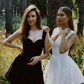 Simple Classic White A Line Straps Satin Short Prom Dress Homecoming Dress SH6384