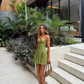 Elegant A Line Halter Neck Green Corset Homecoming Dress with Lace Ruffles SH7469