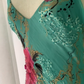 Vintage Mermaid Spaghetti Strap Ruffle Beaded Chiffon Evening Dress Outfits SH2007