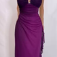 Charming Straps Ombre Grape Backless Long Chiffon Prom Dress Evening Dress SH1146