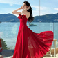 Sexy A Line Spaghetti Straps Floral Tulle Long Prom Dress Graduation Prom Dress SH5266