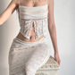 Sexy Two Piece Mermaid White Lace Prom Dress Evening Dress Date Dress SH4903