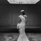 Styletic Mermaid One Shoulder Ruffle White Organza Satin Prom Dress Evening Dress SH7720