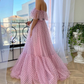 Cute Polka Dot Evening Dress Princess Tulle Long Prom Dress SH745