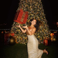 Golden Sheath Strapless Beaded Tulle Long Prom Dress Evening Dress SH4833