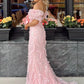 Glamorous Mermaid Sweetheart Pink Long Prom Dress with Appliques SH7772
