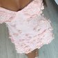 Gorgeous A Line Spaghetti Straps Pink Short Homecoming Dress with Appliques Beading SH7899