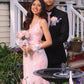 Gorgeous Mermaid Spaghetti Straps Pink Long Prom Dress with Embroidery SH8107