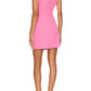 Gorgeous Sheath Square Neck Pink Short Homecoming Dress with 3D Flowers SH7461