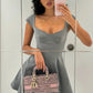 Gray A-Line Lace Up Back Homecoming Dress Short Flowy Mini Dress SH7836