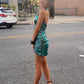 Sexy Sheath Halter Metallic Tight Short Homecoming Dress SH5923