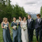 Grey Silk Satin Mismatched Elegant Long Bridesmaid Dresses SH5576