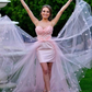 Beautiful Pink Sweetheart Tulle Prom Dress Long Party Dress With Applique SH701