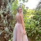 Pink Gentle  Exquisited Beaded Tulle Prom Dress Long Prom Dresses Evening Dress S405