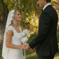 Pretty Simple A Line Straps White Lace Long Wedding Dress SH5282
