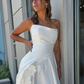 Sweety 3D Floral Ball Gown Strapless Satin Long Wedding Dress SH7155