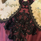 Sexy Burgundy Mermaid Halter Black Appliques Satin Homecoming Dress Cocktail Dress SH3708