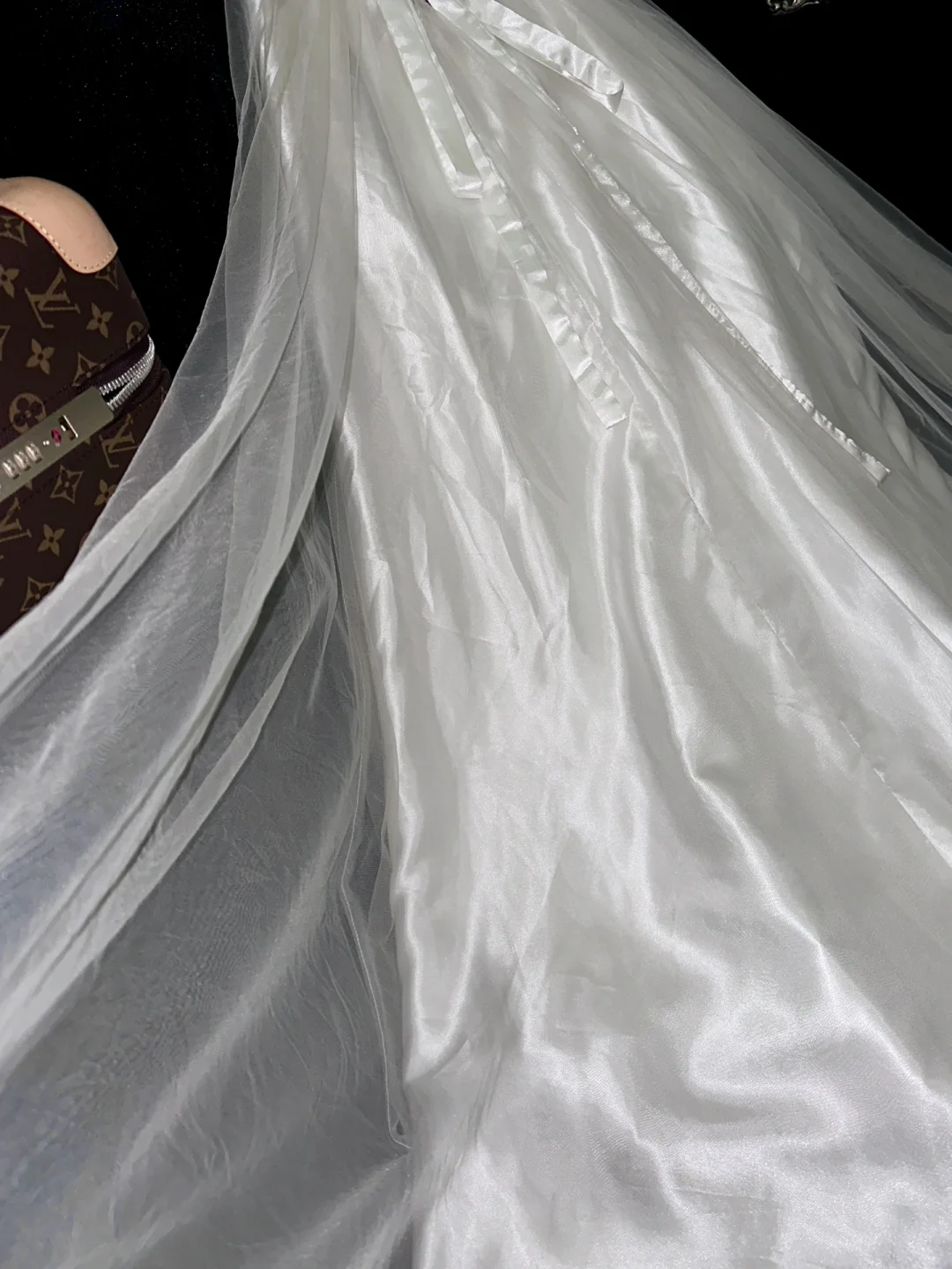 Classy A Line Sweetheart Neck Pearl Beaded Lace Tulle Satin Prom Dress Evening Dress SH3103