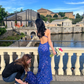 Shiny Royal Blue Sequins Mermaid Evening Dress Long Prom Dress SH987