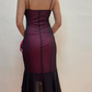 Vintage Mermaid Spaghetti Strap Ruffle Chiffon Prom Dress Evening Dress SH2068
